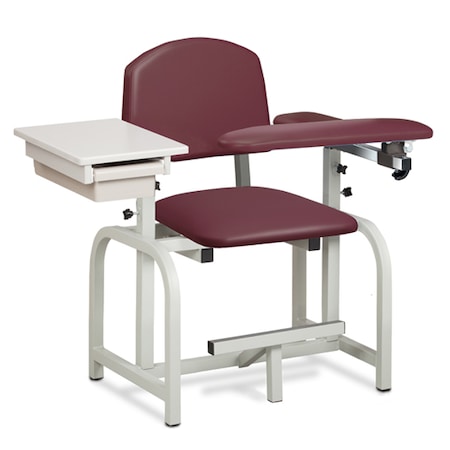 Blood Drawing Chair With Padded Flip Arm And Drawer, Desert Tan